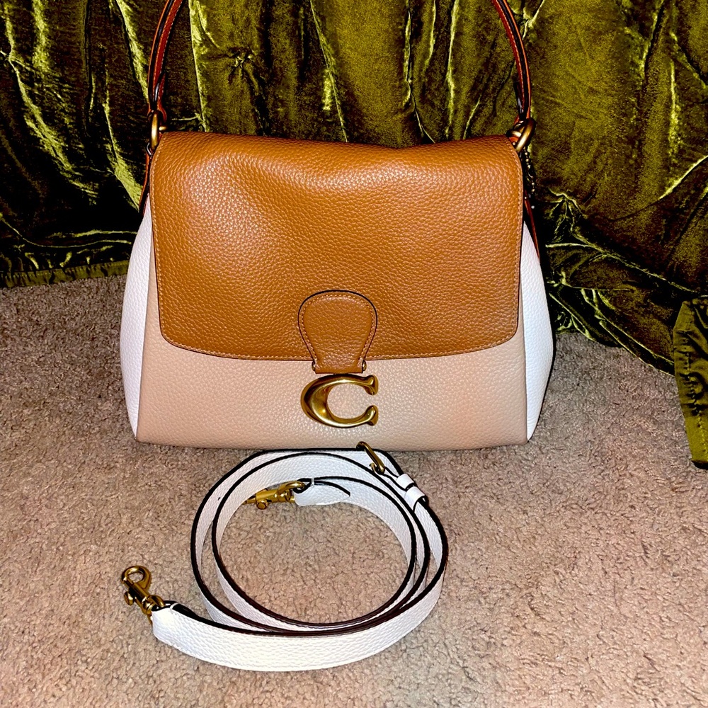 Coach May Shoulder Bag in Saddle